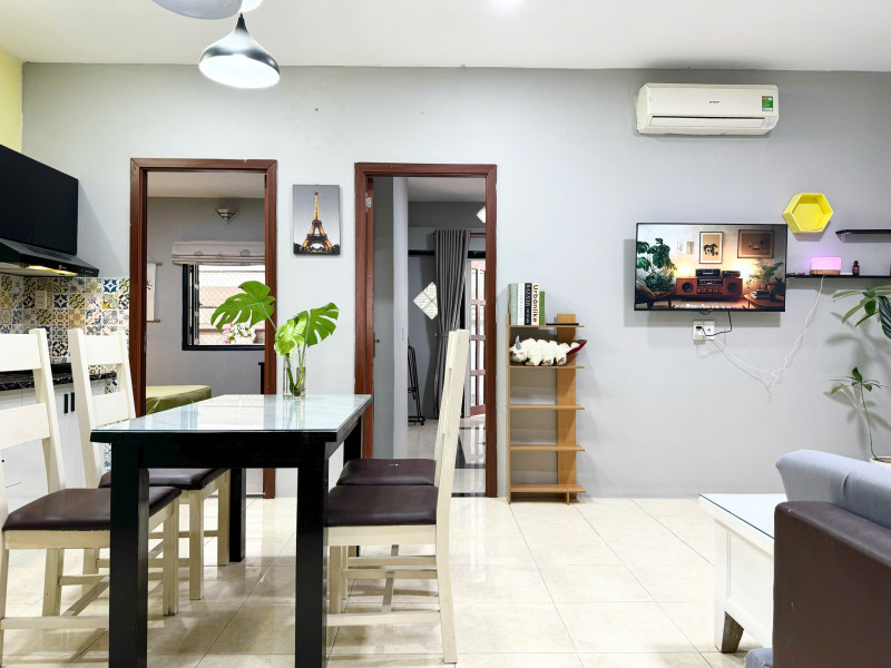 Soft Tones & Cozy Two-Bedroom Living