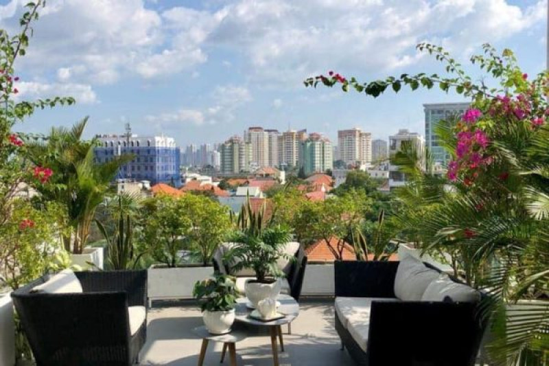 Penhouse-A Bright Two-Bedroom Sanctuary in Thao Dien