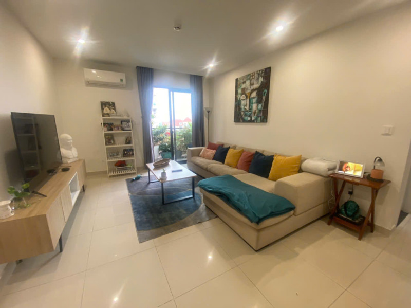 A Bright Two-Bedroom Living Space with Elegant Finishes