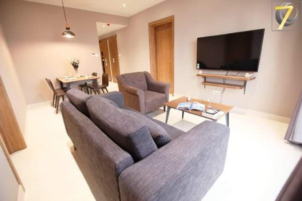 A Modern Two-Bedroom Apartment with Graceful Design