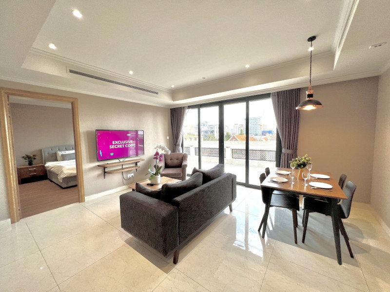 A Modern Two-Bedroom Apartment with Graceful Design