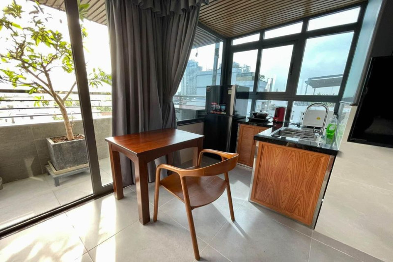 Rooftop studio for rent in Thảo điền