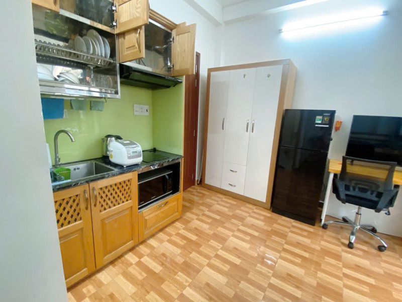 Bright Studio with Large Balcony  in Thao Dien