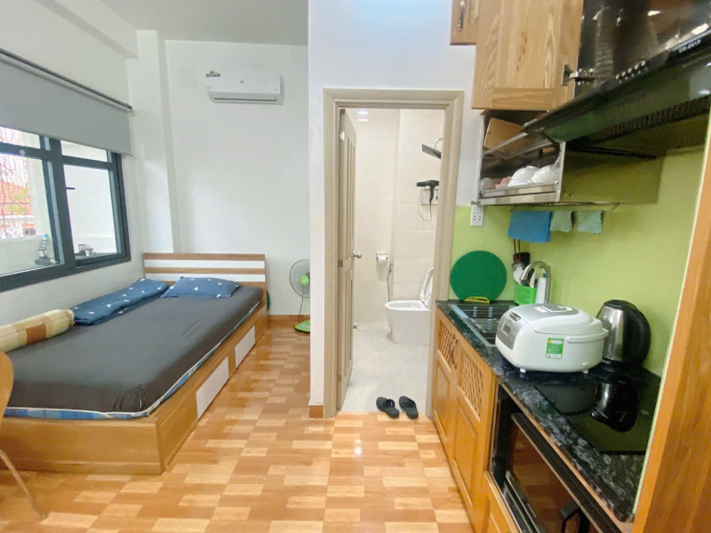 Bright Studio with Large Balcony  in Thao Dien